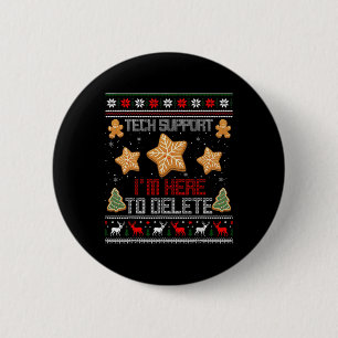 Weihnachts-Tech-Support Ich bin hier, um Ihr Coo z Button