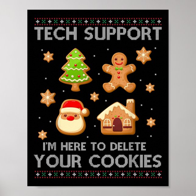 Weihnachts-Tech unterstützt hier, Cookies von Ugly Poster (Vorne)