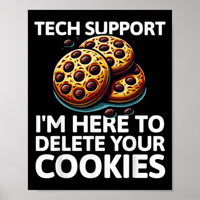 Weihnachts-Tech unterstützt hier, Cookies zu lösch Poster (Vorne)