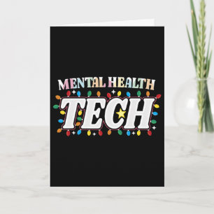 Weihnachts-Technologie für psychische Gesundheit P Karte