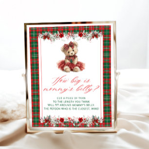 Weihnachts Teddy Bär Wie groß ist Mama's Bauch Poster