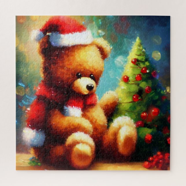 Weihnachts-Teddybär (1) Puzzle (Vertikal)