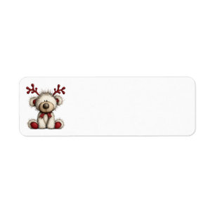 Weihnachts-Teddybär-Adressetiketten