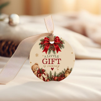 Weihnachts-Teddybär Ein kleines Geschenk Baby Show Geschenkanhänger