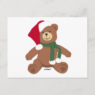 Weihnachts-Teddybär Feiertagspostkarte