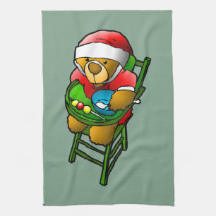 Weihnachts-Teddybär Geschirrtuch