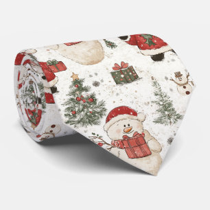 Weihnachts-Teddybär-Santa-Muster (2) Krawatte