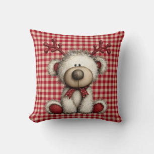 Weihnachts-Teddybär-Wurfkissen Kissen