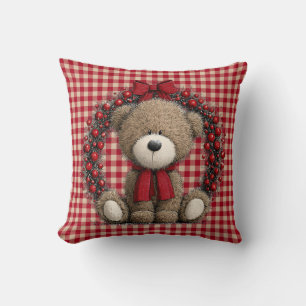 Weihnachts-Teddybär-Wurfkissen Kissen