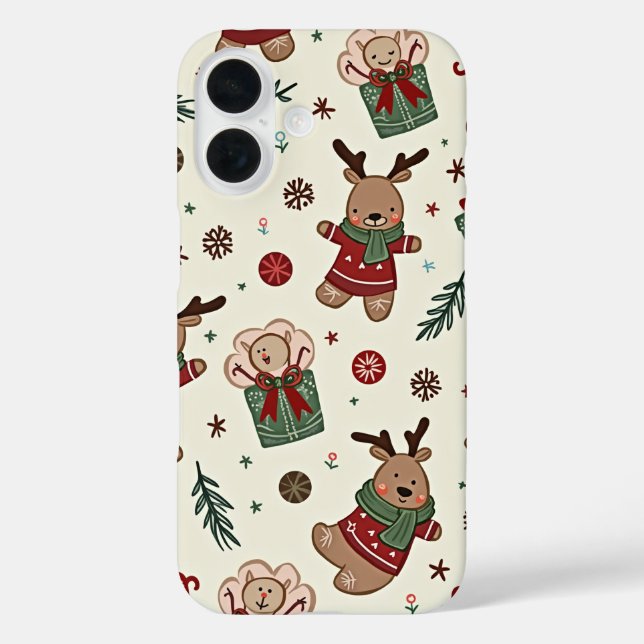 Weihnachts-Telefonzellen Case-Mate iPhone Hülle (Rückseite)