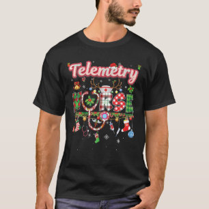 Weihnachts-Telemetrie-Krankenpflege Rentier Xmas O T-Shirt