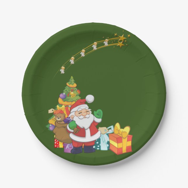 Weihnachts-Teller Pappteller (Vorderseite)