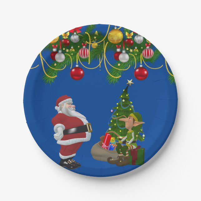 Weihnachts-Teller Pappteller (Vorderseite)