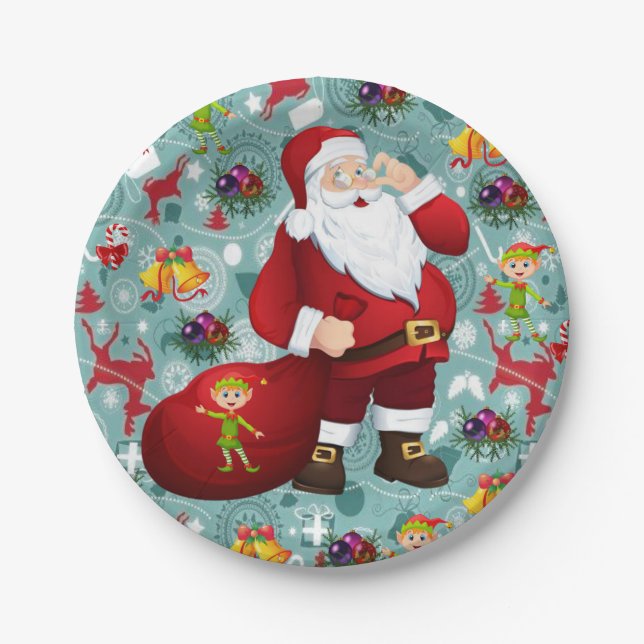 Weihnachts-Teller Pappteller (Vorderseite)