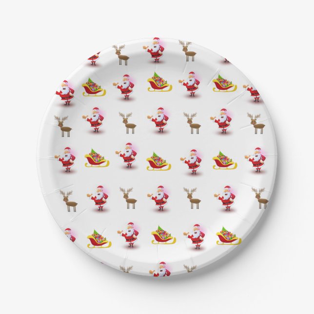 Weihnachts-Teller Pappteller (Vorderseite)