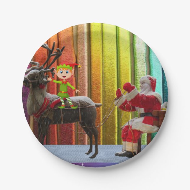 Weihnachts-Teller Pappteller (Vorderseite)