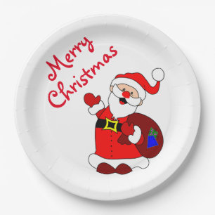Weihnachts-Teller/Weihnachtsmann Pappteller