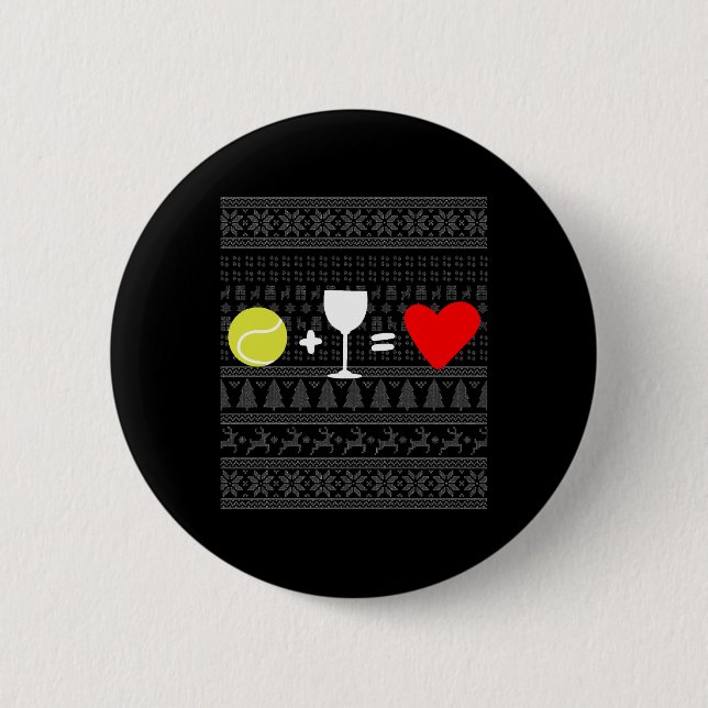 Weihnachts-Tennis 16 Button (Vorderseite)