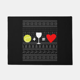 Weihnachts-Tennis 16 Fußmatte