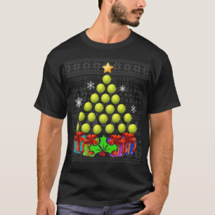 Weihnachts-Tennis Baskelball-Fußball-Breaker  T-Shirt