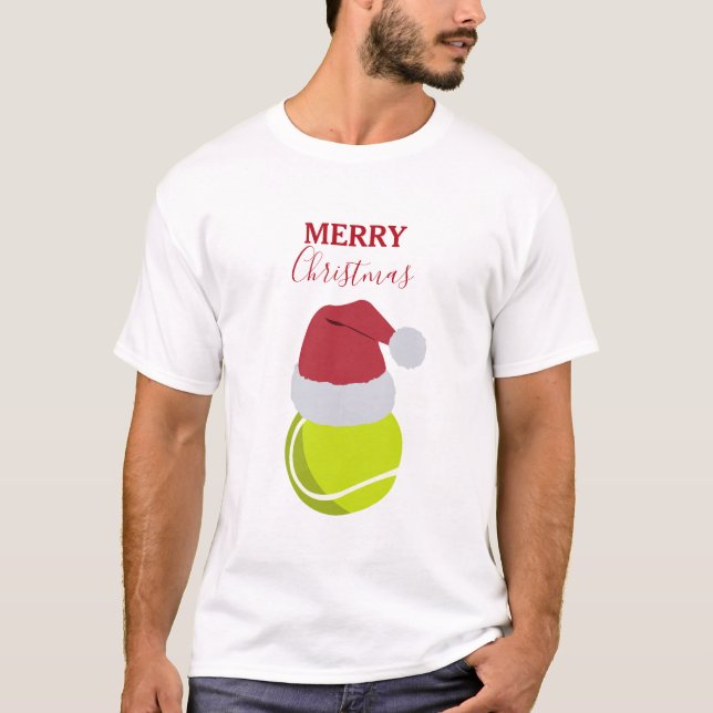 Weihnachts-Tennis-Sportsaal T-Shirt (Vorderseite)