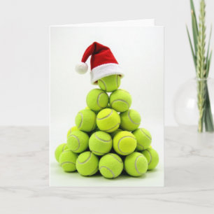 Weihnachts-Tennisball-Baum-Karte Karte
