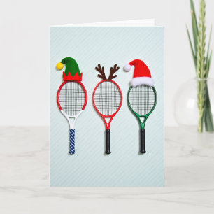 Weihnachts-Tennisschläger-Karte Karte