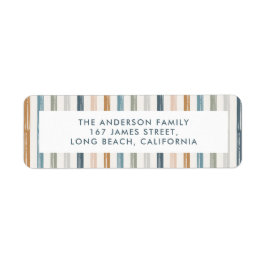 Weihnachts Terracotta Blau Moderne Streifen