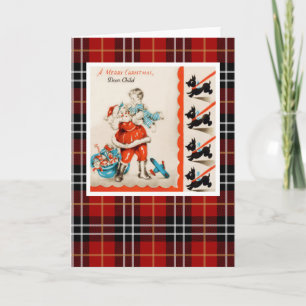 Weihnachts-Terrier Hund für Kinder Feiertagskarte