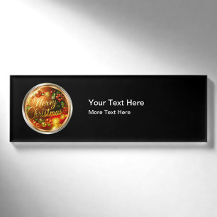 Weihnachts-Thema Personaldatenträger Namenschild