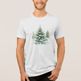 Weihnachts Thema Weihnachtsbaum Let It Snow Tri-Blend Shirt