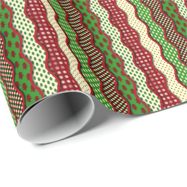 Weihnachts-Themed-Wrap Geschenkpapier (Rolleneckpunkt)