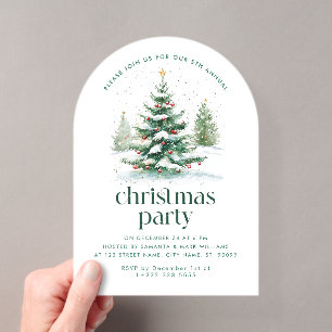 Weihnachts-Themen-Weihnachtsbaum-Party Acryleinladungen