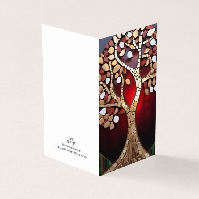 Weihnachts-Themenbaum des Lebens Mosaik gebrochene (Vorderseite)