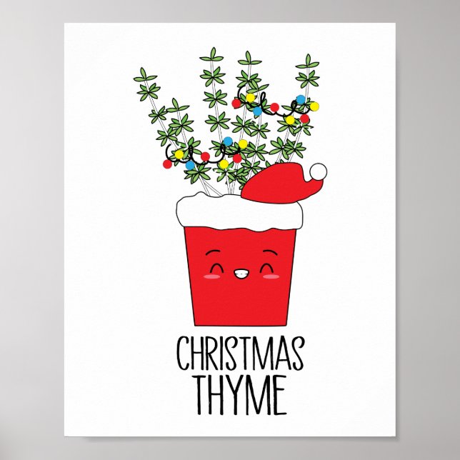 Weihnachts Thyme Herb Pub Poster (Vorne)