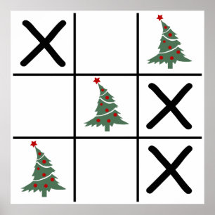 Weihnachts-Tic-Tac-Toe Poster