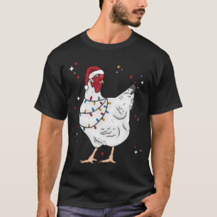 Weihnachts Tier Huhn Xmas Landwirt T-Shirt