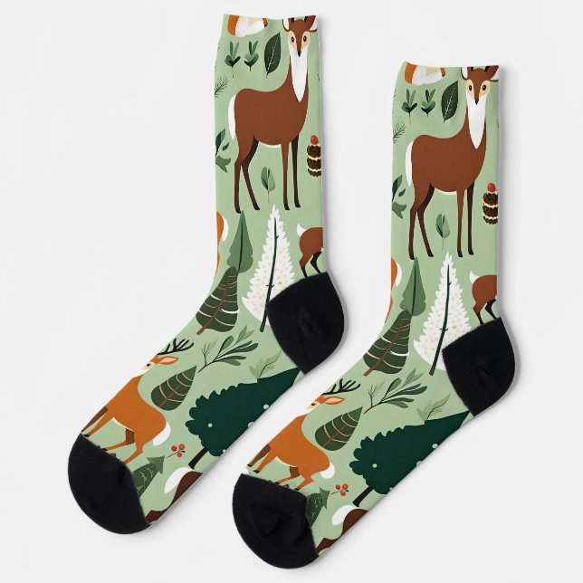 Weihnachts-Tier-Socken Socken (Linkes Detail)