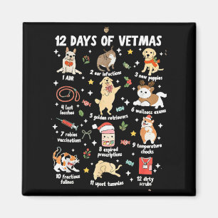 Weihnachts-Tierarzt Veterinärmedizin Vet Tec Magnet