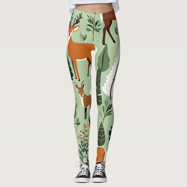 Weihnachts-Tierchen-Leggings Leggings (Vorderseite)