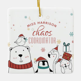 Weihnachts-Tiere Chaos-Koordinator Personalisiert Keramikornament
