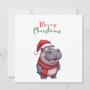 Weihnachts-Tierfreude – Süße Weihnachtsfigur Feiertagskarte