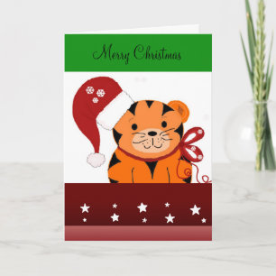Weihnachts-Tiger Feiertagskarte