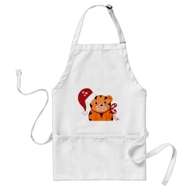 Weihnachts-Tiger Schürze (Vorne)