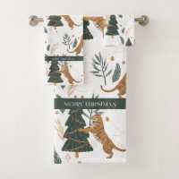 Weihnachts-Tiger und Baummuster