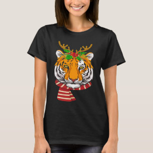 Weihnachts-Tigerkatze Santa Clause Rentier Xmas Ti T-Shirt