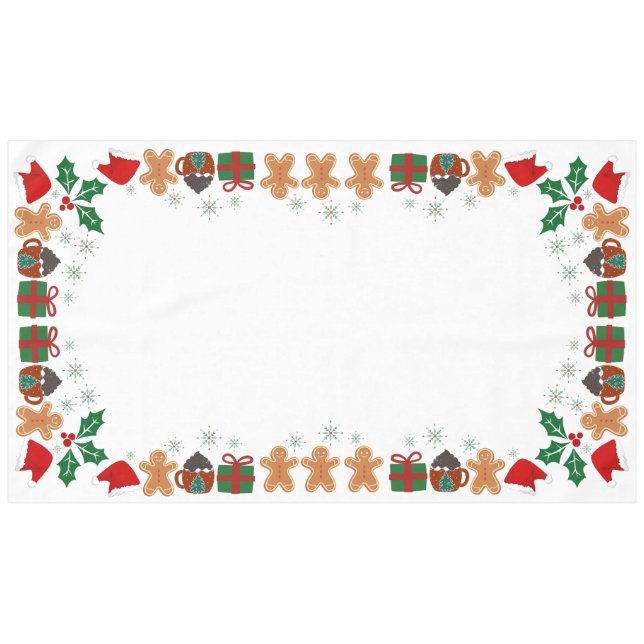 Weihnachts-Tischdecken, 60"x104" Tischdecke (Vorderseite (Horizontal))