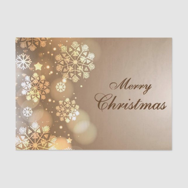 Weihnachts-Tissue/Frohe Weihnachtsschneeflocken Seidenpapier (Vorderseite)