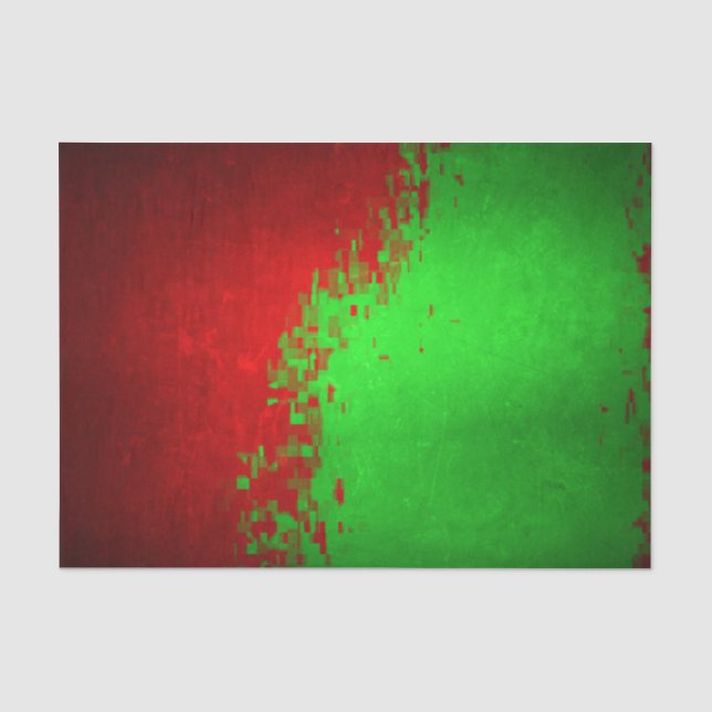 Weihnachts-Tissue Paper Digital Red Green Design Seidenpapier (Vorderseite)