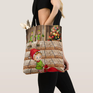 Weihnachts-Totebeutel für Frauen, Elf
